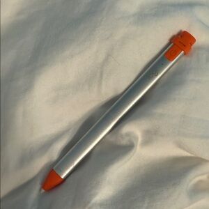 Logitech Silver Stylus Crayon with Orange Accents